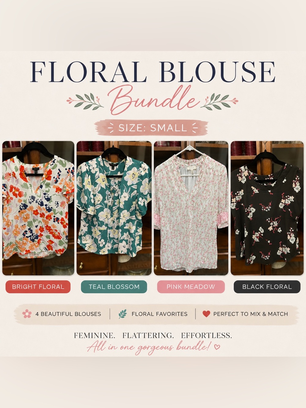 Floral Blouse Bundle - Ann Taylor, Banana Republic - Size Small